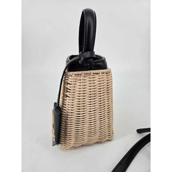 Loulu Mini Wicker Handbag Purse Handle With Removable Strap Crossbody Strap - Picture 4 of 13